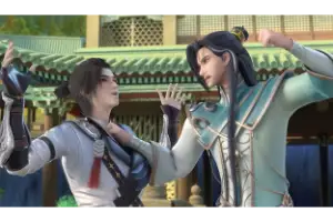 Chinese martial arts animated fight scene